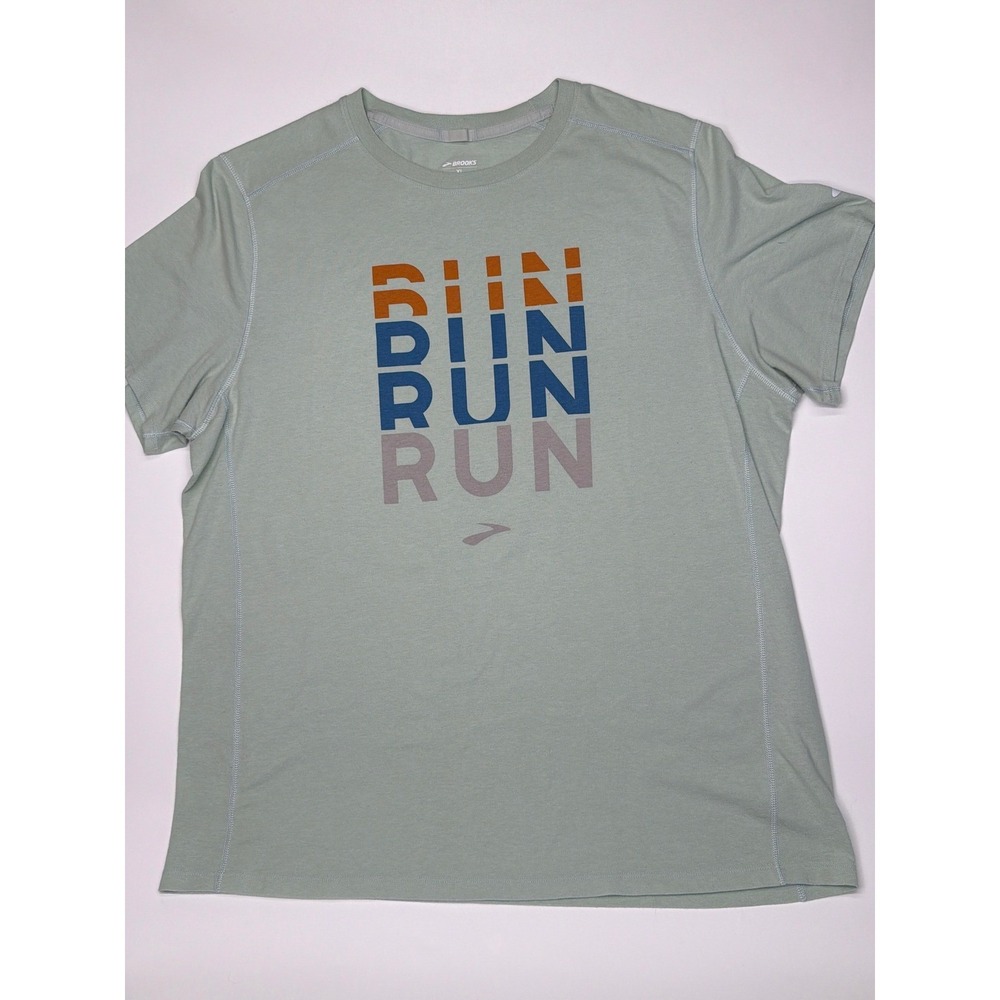 Brooks Running T Shirt Men's XL‎ Short Sleeve Athletic Graphic Tee